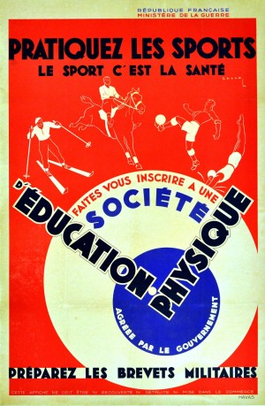 Original 1932 Art Deco Sport Poster